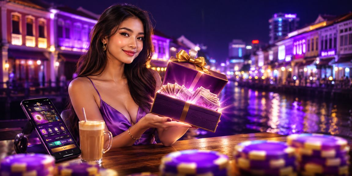 Pemain di Penang menggunakan telefon mudah alih untuk bermain slot jackpot is350